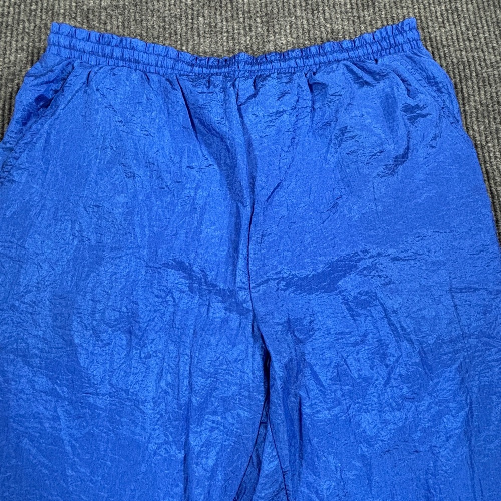 Pierre Cardin Track‎ Pants Mens L Blue Vintage Trilobal Nylon Joggers